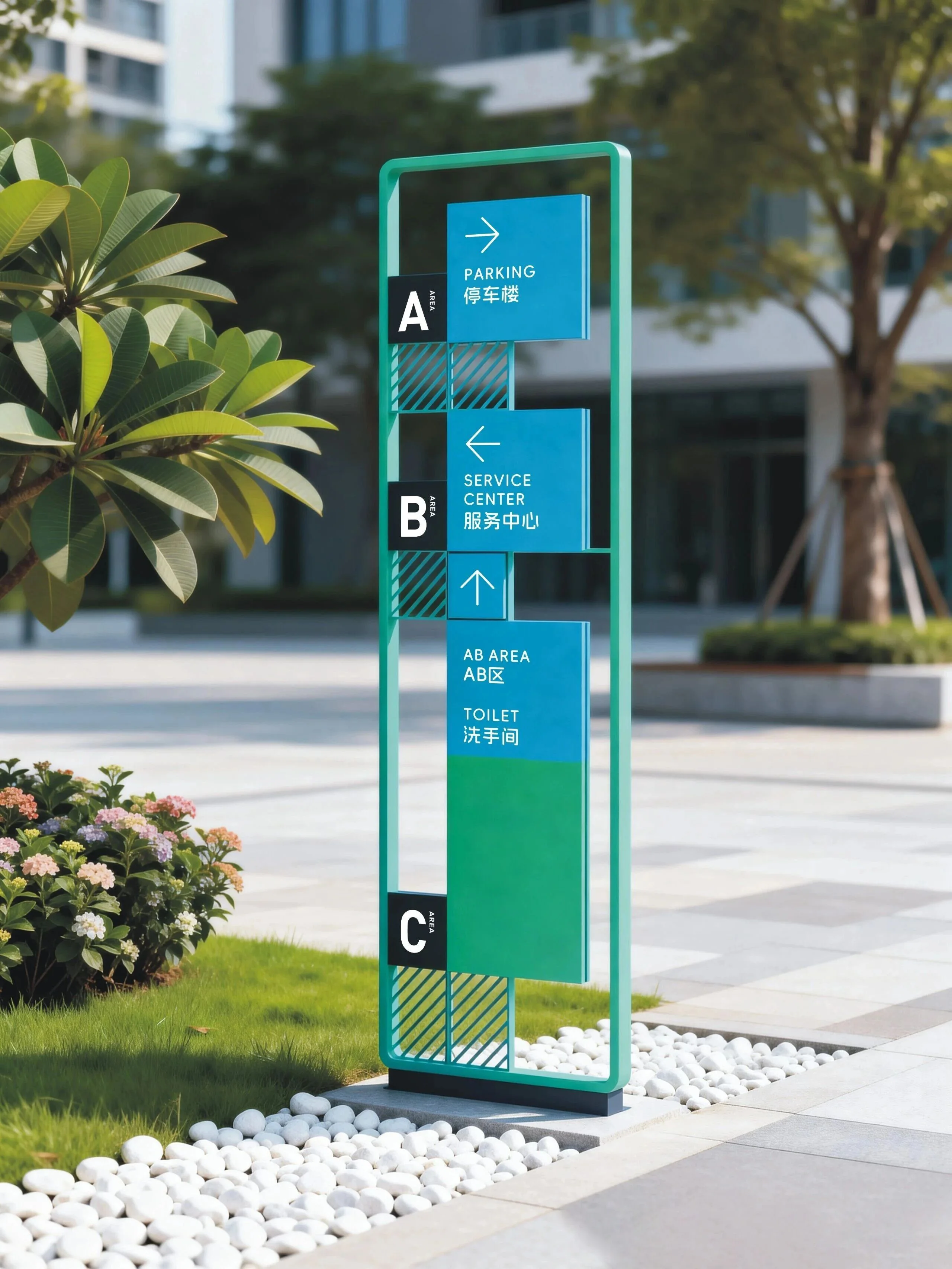 #Outdoor Wayfinding Signage Metal Directional Display Board Signs for Shopping Mall Hotel Hospital Park Entrance Information