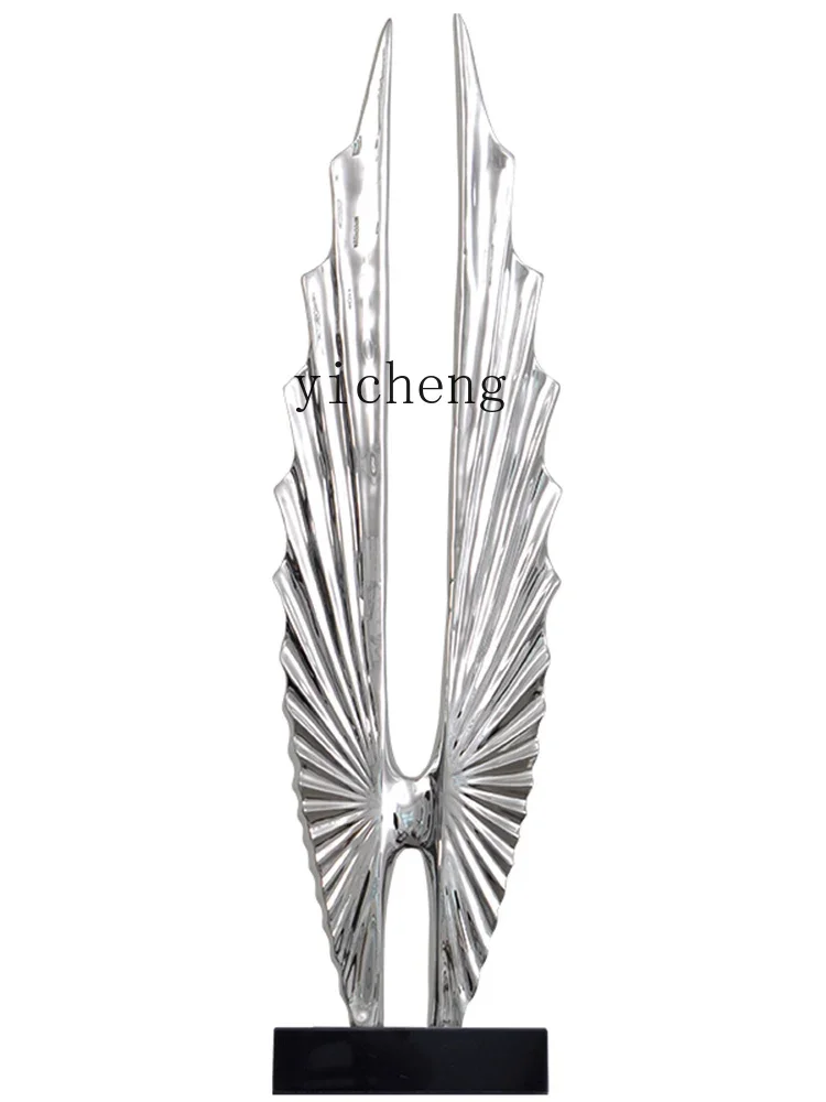 L2-3  living room ornament hotel lobby entrance partition abstract wing decoration entrance large floor sculpture