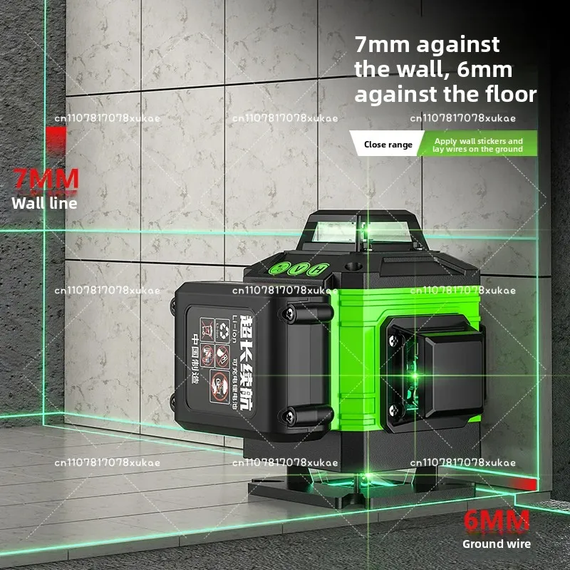 레벨기 강한 빛 12라인 녹색광 고정밀 야외 벽 적외선 레이저 레벨기 투사선