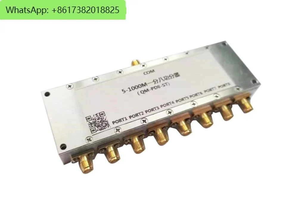 5MHZ-1000Mhz Power Divider RF power splitter 1 to 8 Power Divider Combiner for UHF VHF 433M 315M 915M FM Ham Radio amplifier