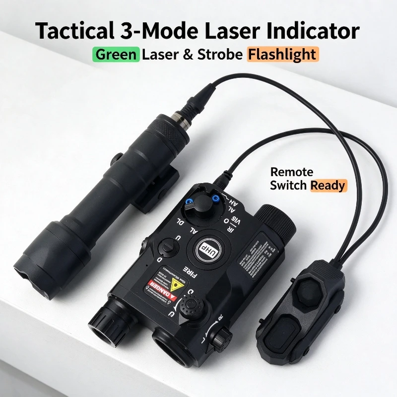 Remote Switch Controlled 3-Mode Green Beam Marker, Steady & Flash Illumination Kit, Simulation Outdoor Game Model Accessory