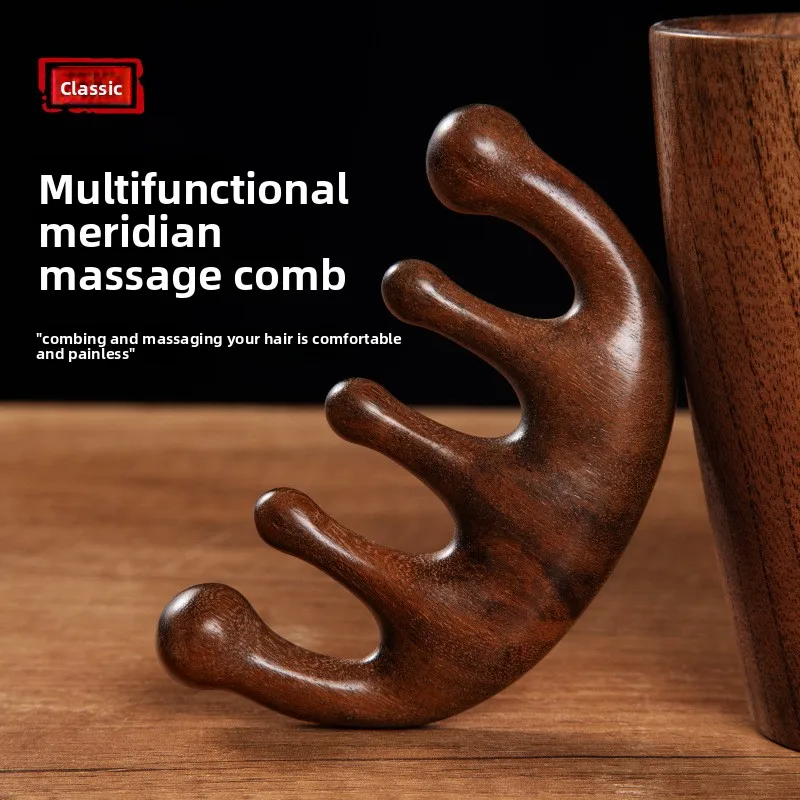 

Classic Massage Comb for Scalp & Gua Sha, Multi-Functional Meridian Stimulation Tool, Unisex Head Therapy Brush