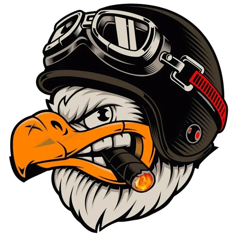 AC Car Sticker Paper  Car Accessories Eagle Head Sticker Stylish Personality Waterproof Vinyl Appliqué