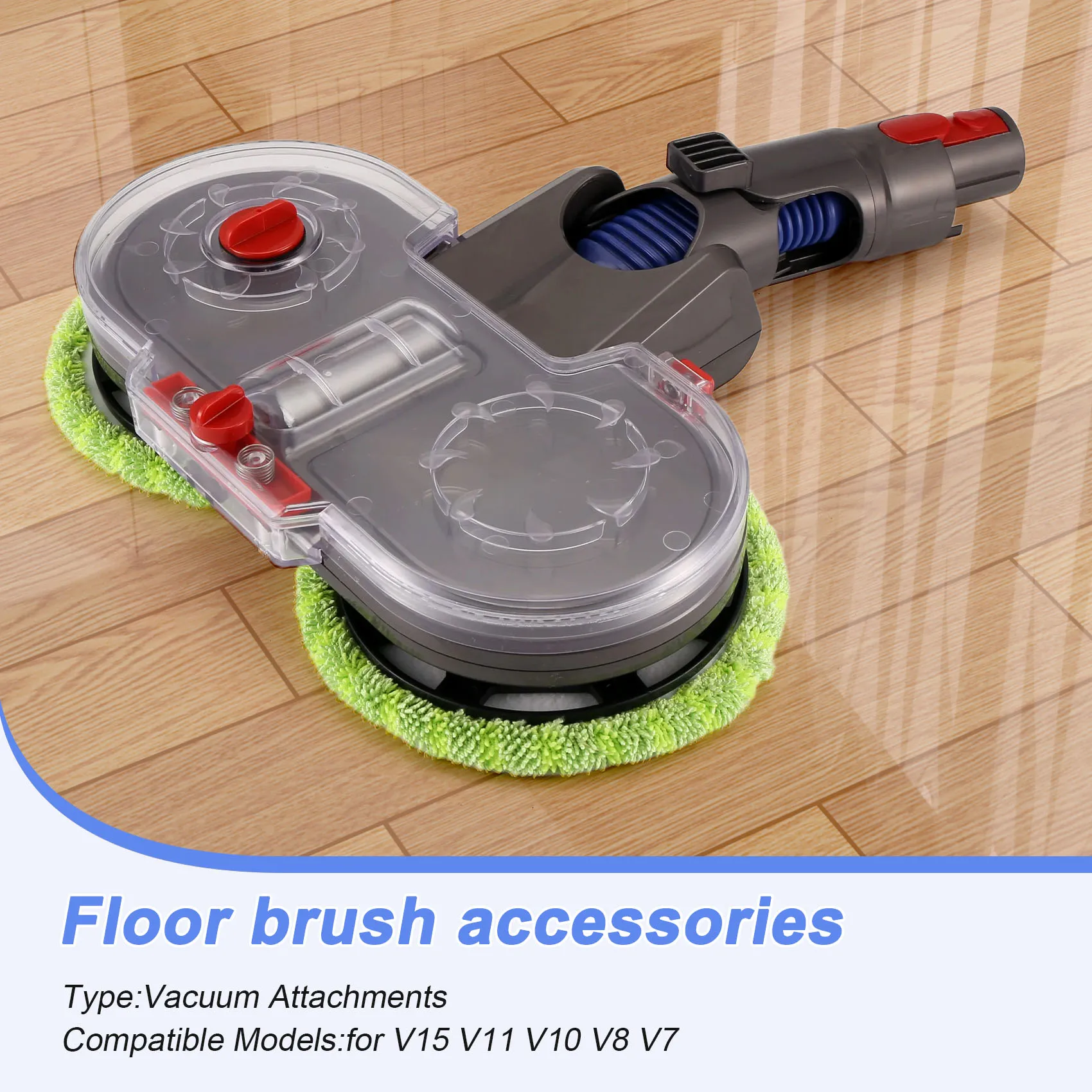 BBNV-For Dyson V15 V11 V10 V8 V7 مكنسة كهربائية رأس ممسحة كهربائية مرفق مع خزان مياه قابل للفصل 6 وسادات ممسحة قابلة لإعادة الاستخدام