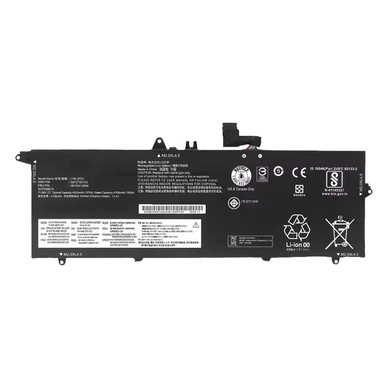 

L18M3PD1 11.52v 57wh laptop battery for Lenovo ThinkPad t490s t495s l18l3pd1 5b10w13878 sb10t83123 l17l6p71 l17m6p71