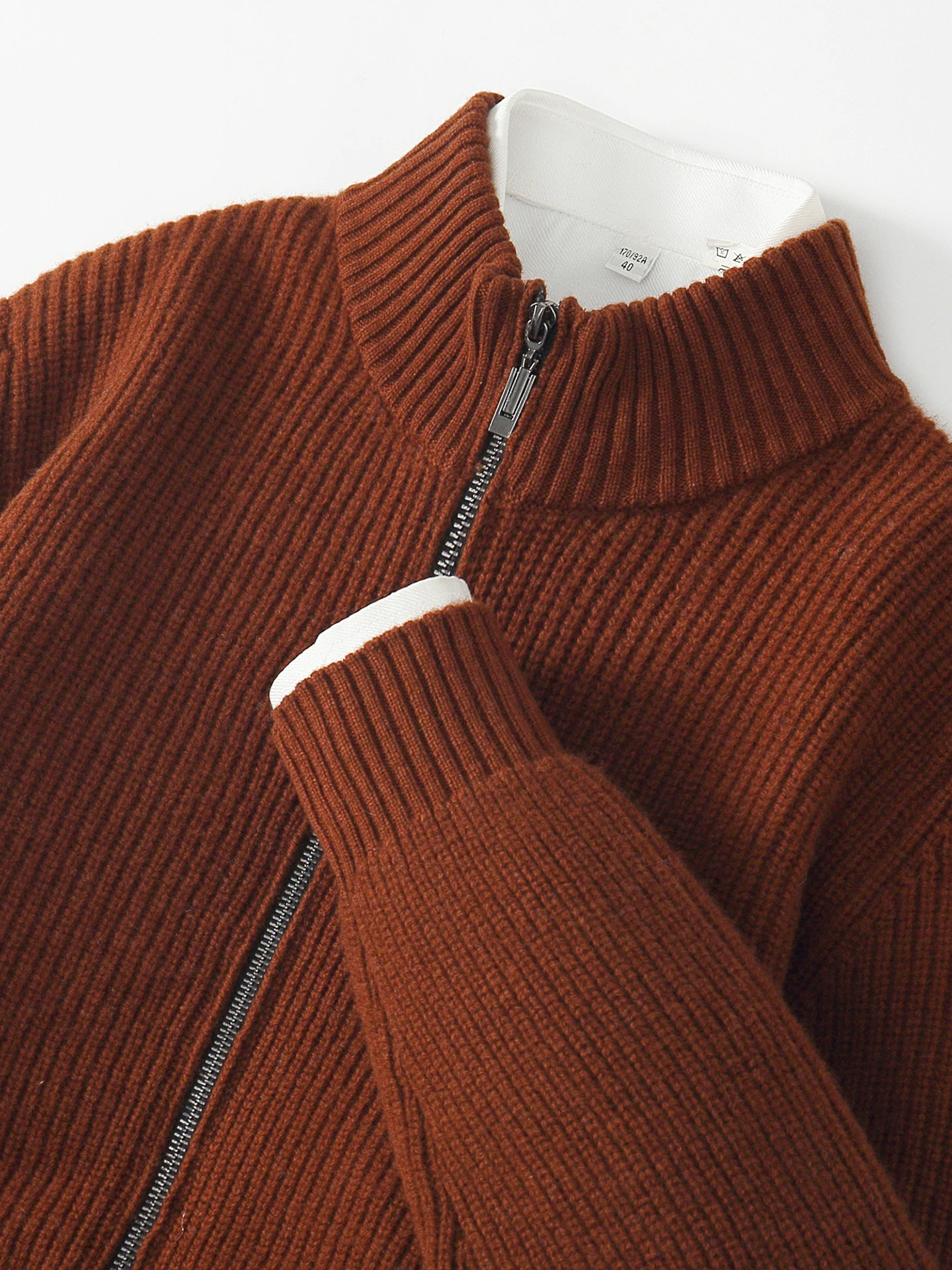 Smart Casual Autumn Winter Man Sweater Classic 100% Merino Wool Thick Knitted Cardigan Men Long Sleeve Clothing Tops Outerwear