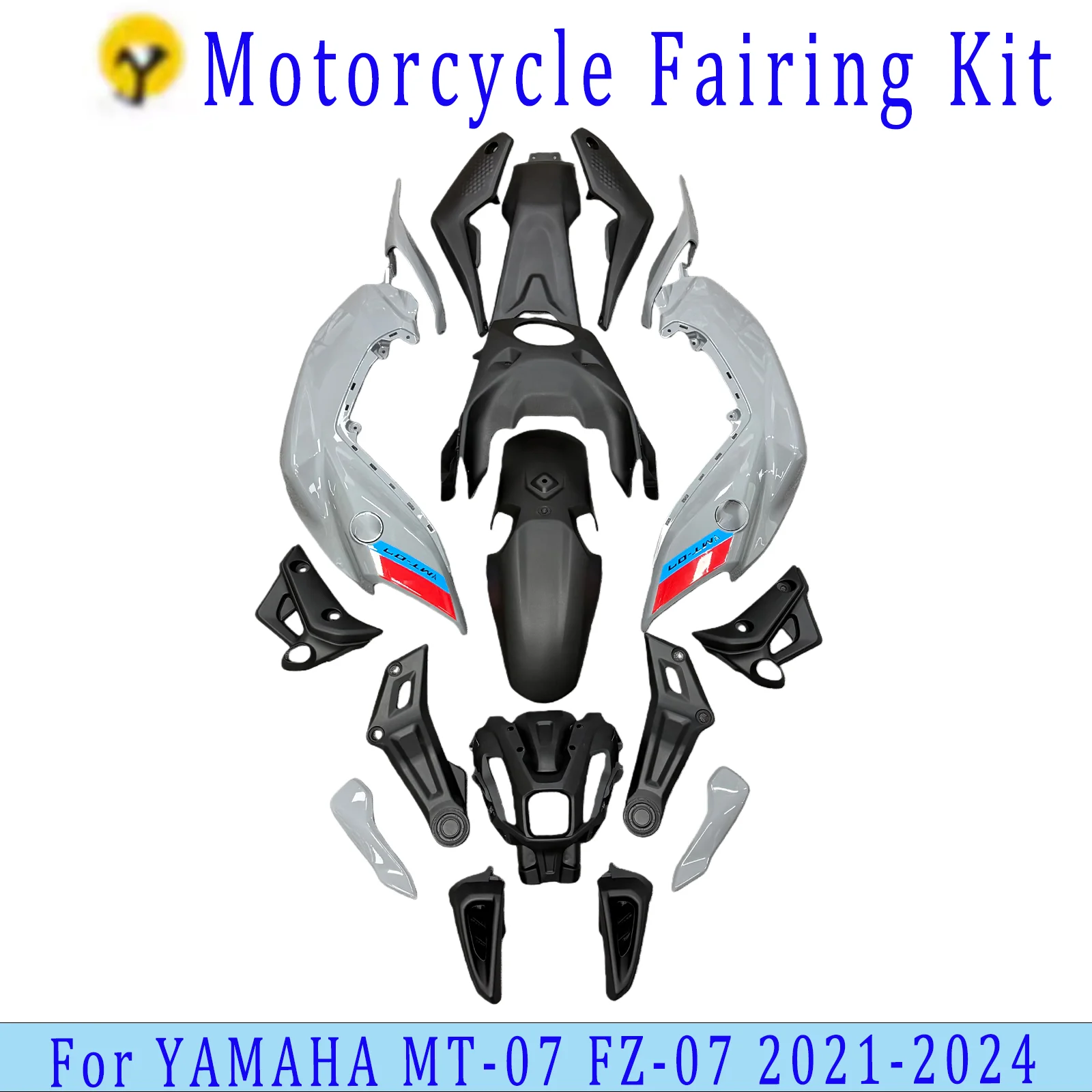 

Motorcycle Parts Fairing Injection Molding & Painting ABS Plastic Suitable for Yamaha MT-07 FZ-07 2021-2024 Models
