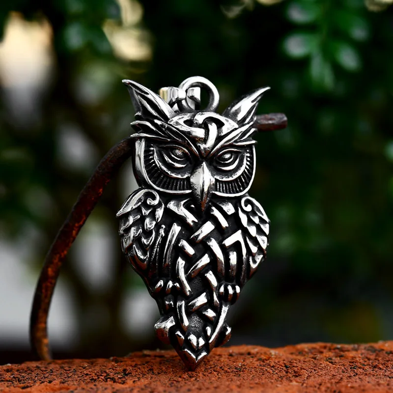 BEIER 2023 New Design Stainless Steel Viking Owl Pendant For Men Animal Retro Personality Jewelry Gift Wholesale