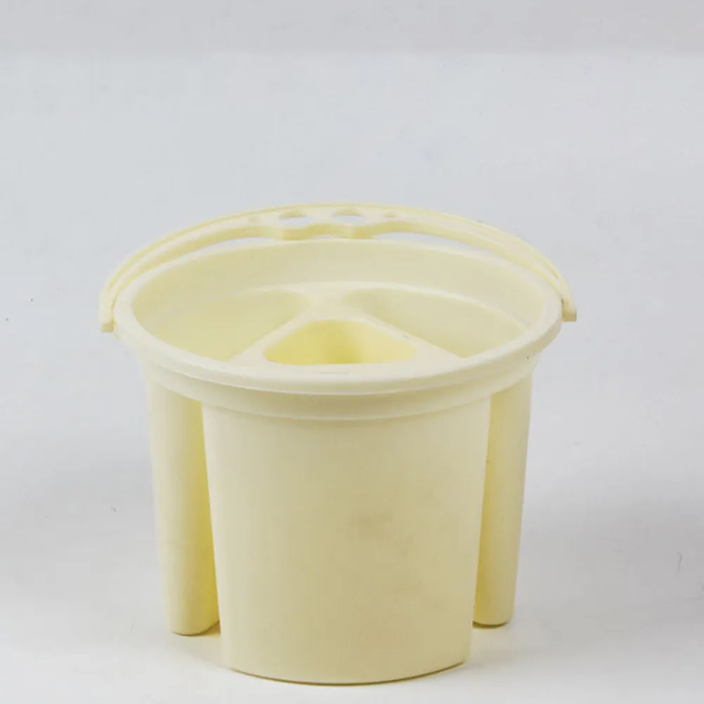 2Pcs Lightweight Brush Washing Bucket Portable Paint Brush Basin for Artists Students Professionals Safe Strong Plastic
