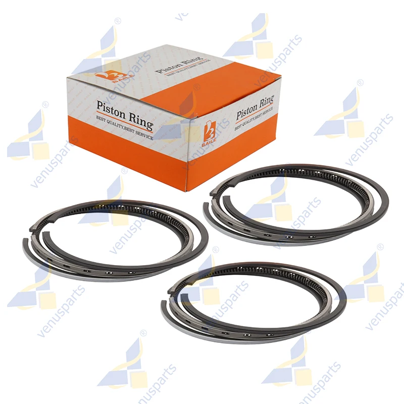 

3D64 Piston Rings For KUBOTA 3-Cylinder STD 64mm 64*1.5HK+1.5+3 Overhaul Rebuild Kit
