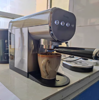 220V Tenfly Semi Automatic Espresso Machine 20Bar Pump Compact Home Coffee Maker with Steam Milk Frother DA