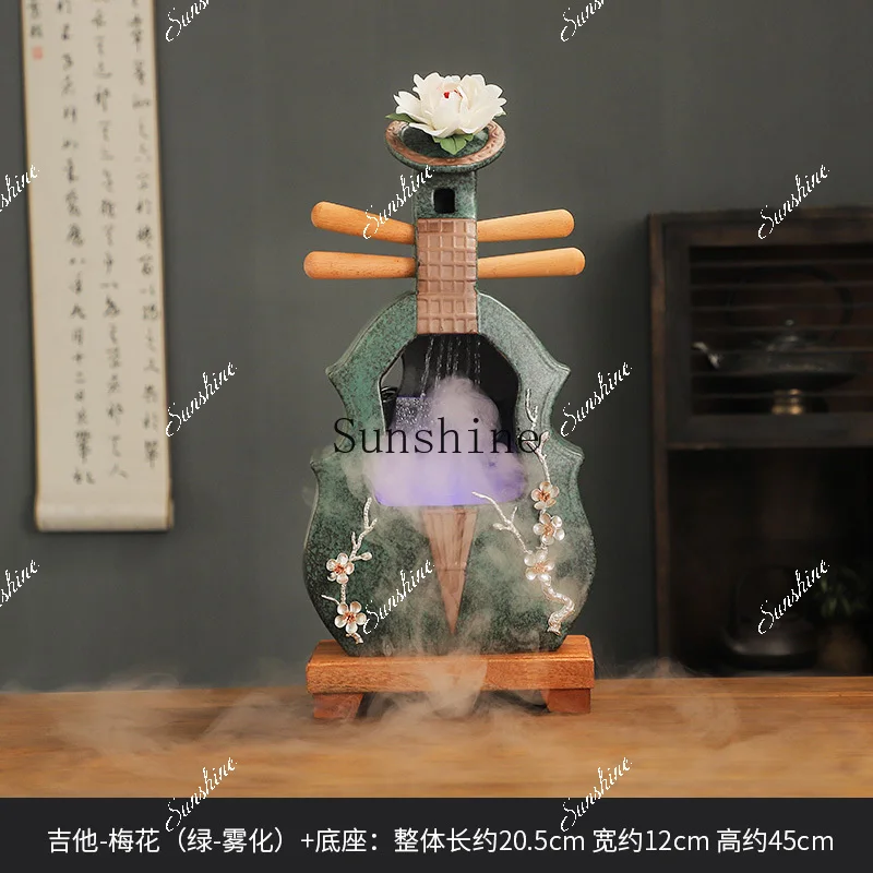 Flow ornament circulating water living room Chinese decoration desktop ceramic home jewelryYY