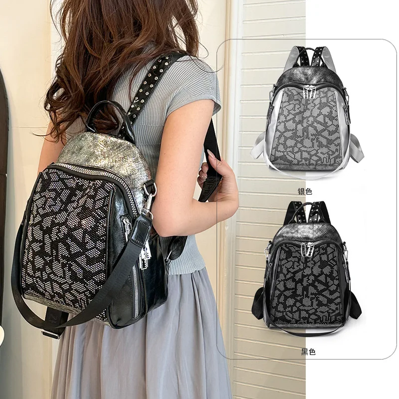 

Прочный женский рюкзак из искусственной кожи, простой небольшой дорожный рюкзак, многофункциональная сумка через плечо на одно плечо