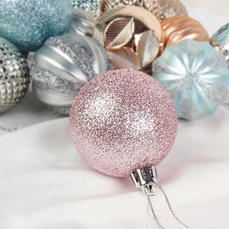Bolas de Navidad de colores surtidos, adornos para árboles de Navidad, decoraciones colgantes para árboles, regalo de Año Nuevo