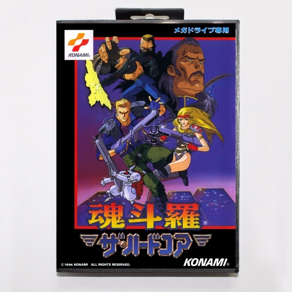 Contra Hard Corps (aka Probotector) Game Cartridge 16 bit MD Game Card With Retail Box For Sega Mega Drive For Genesis