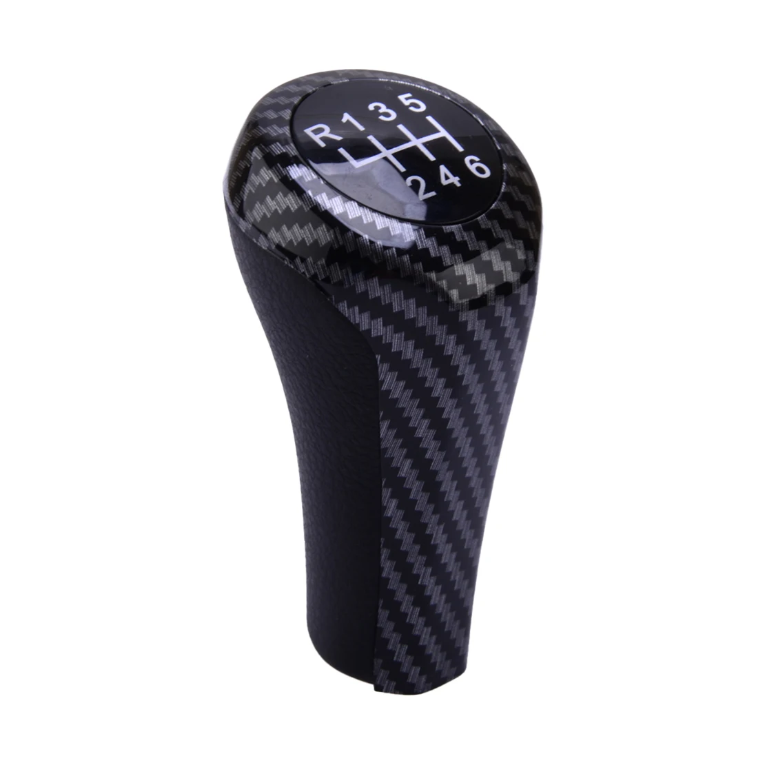 Carbon Fiber Style 6 Speed Manual Gear Shift Shifter Knob 25117566267 Fit for BMW 1 3 5 6 Series X1 X3 X5 E30 E32 E34 E36 E38