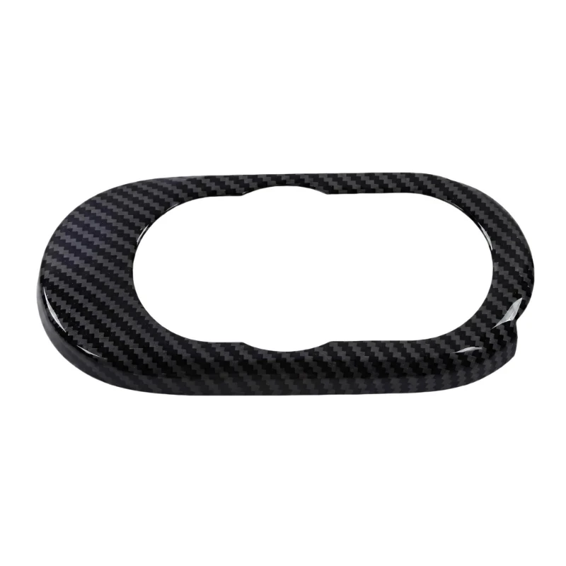 Black Carbon Fiber Pattern Control Panel Trim Frame with ABS Construction