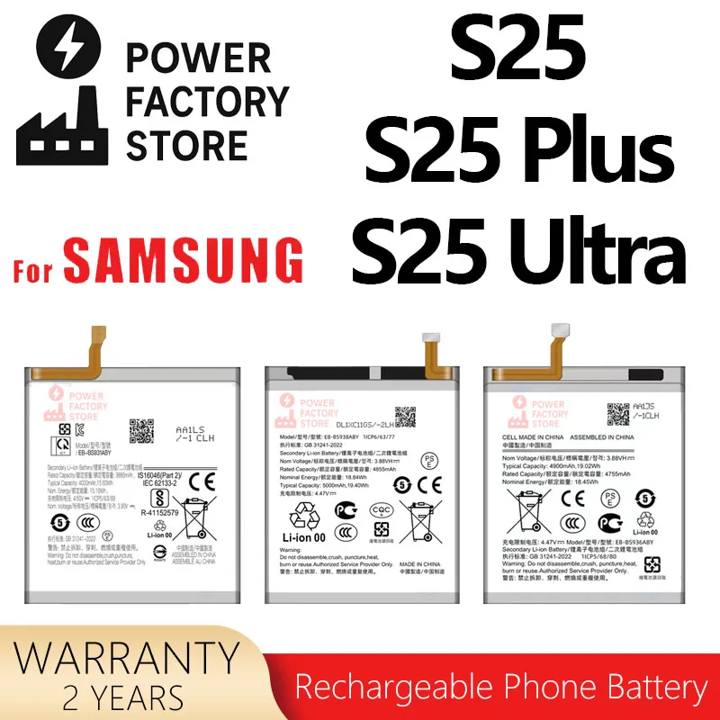

Brand New EB-BS931ABY EB-BS936ABY EB-BS938ABY 5000mAh Replacement Phone Battery For Samsung Galaxy S25/S25 Plus/S25 Ultra