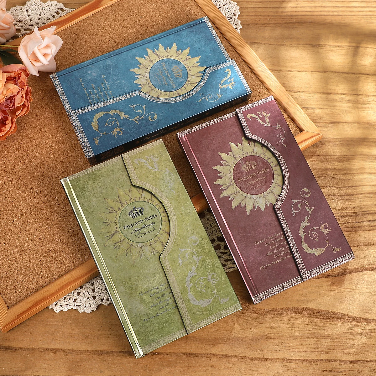 A6 Magic Note Series Magnetic Claspvintage Sunflower Coloring Page Notebook Creative DIY Student Supplies Stationery