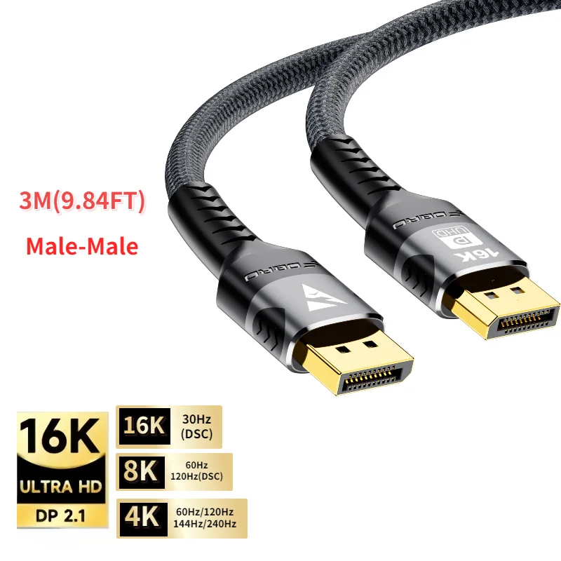 DisplayPort 2.1 Verlängerungskabel Stecker auf Buchse DP auf DisplayPort 16K@30Hz 8K@60Hz 4K@120Hz für PC TV Laptop Monitor Projektor – Detail 12