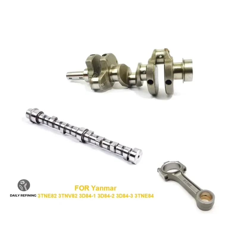 for 3TNE82 3TNV82 3D84-1 3D84-2 3D84-3 3TNE84 Forged Steel Camshaft Crankshaft Connecting Rod for Yanmar Engine Spare Parts