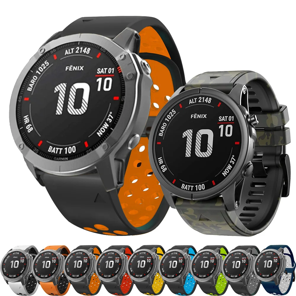 

Быстросъемный силиконовый ремешок для Garmin Fenix 8/Tactix 8/Enduro3/Fenix E 7X 6X/Instinct 3, 50 мм, браслет, ремень Forerunner 965 265