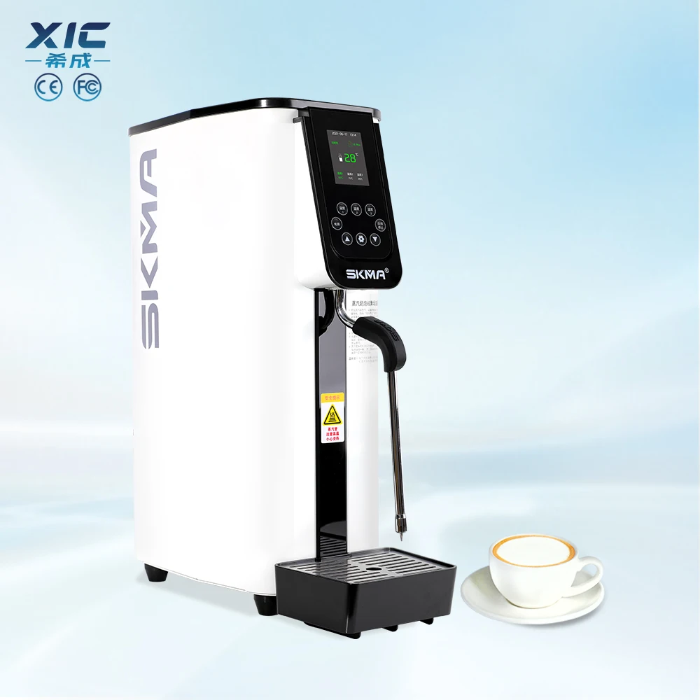 

Temperature Setting Stainless Steel 6L Motor Steam Milk Foam Maker Boiling Machine Automatic Bubble Tea Coffee Milk Frother