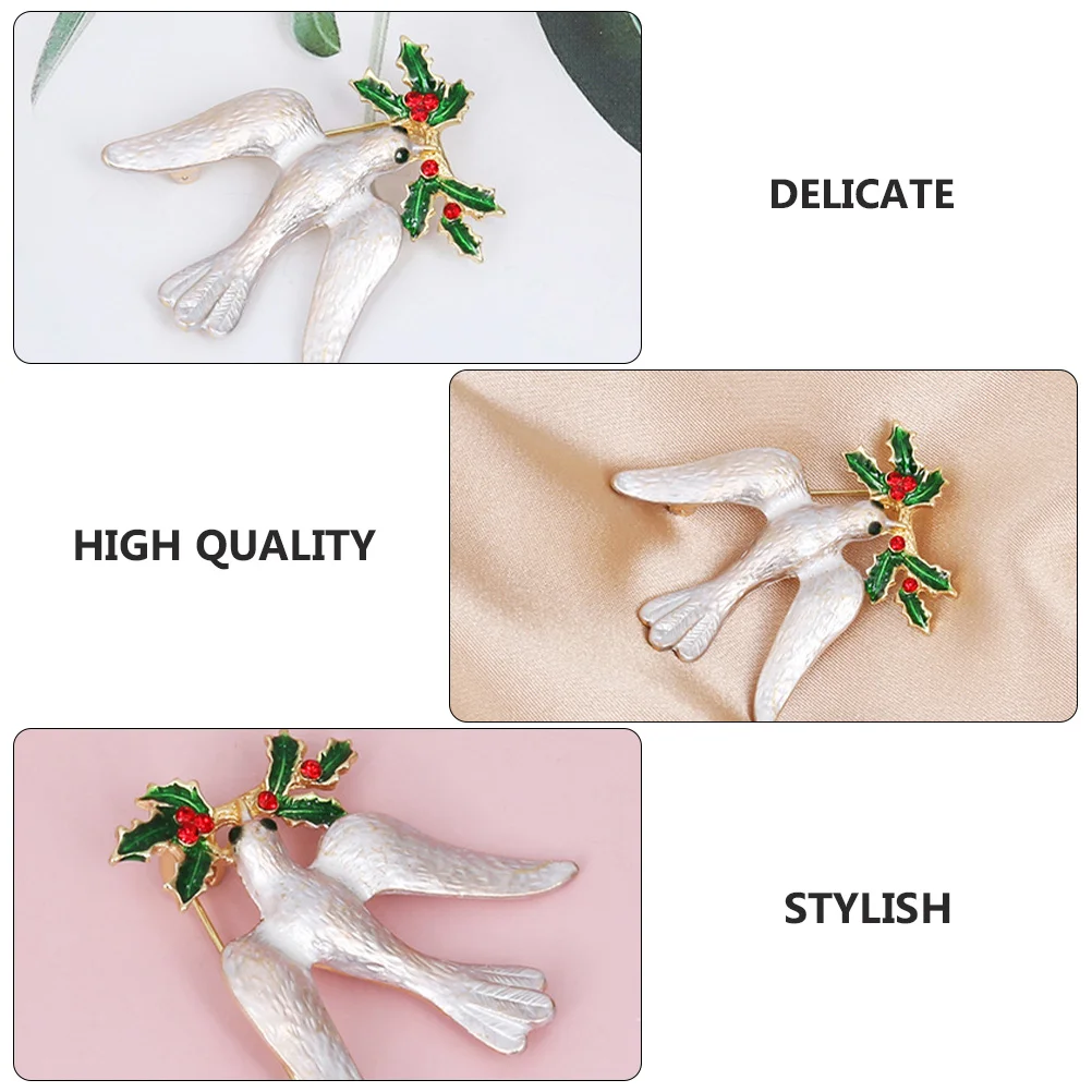 Peace Dove Brooch Decorative Badge Corsage Fashionable Creative Stylish Breastpin Clothing Jewelry Vintage