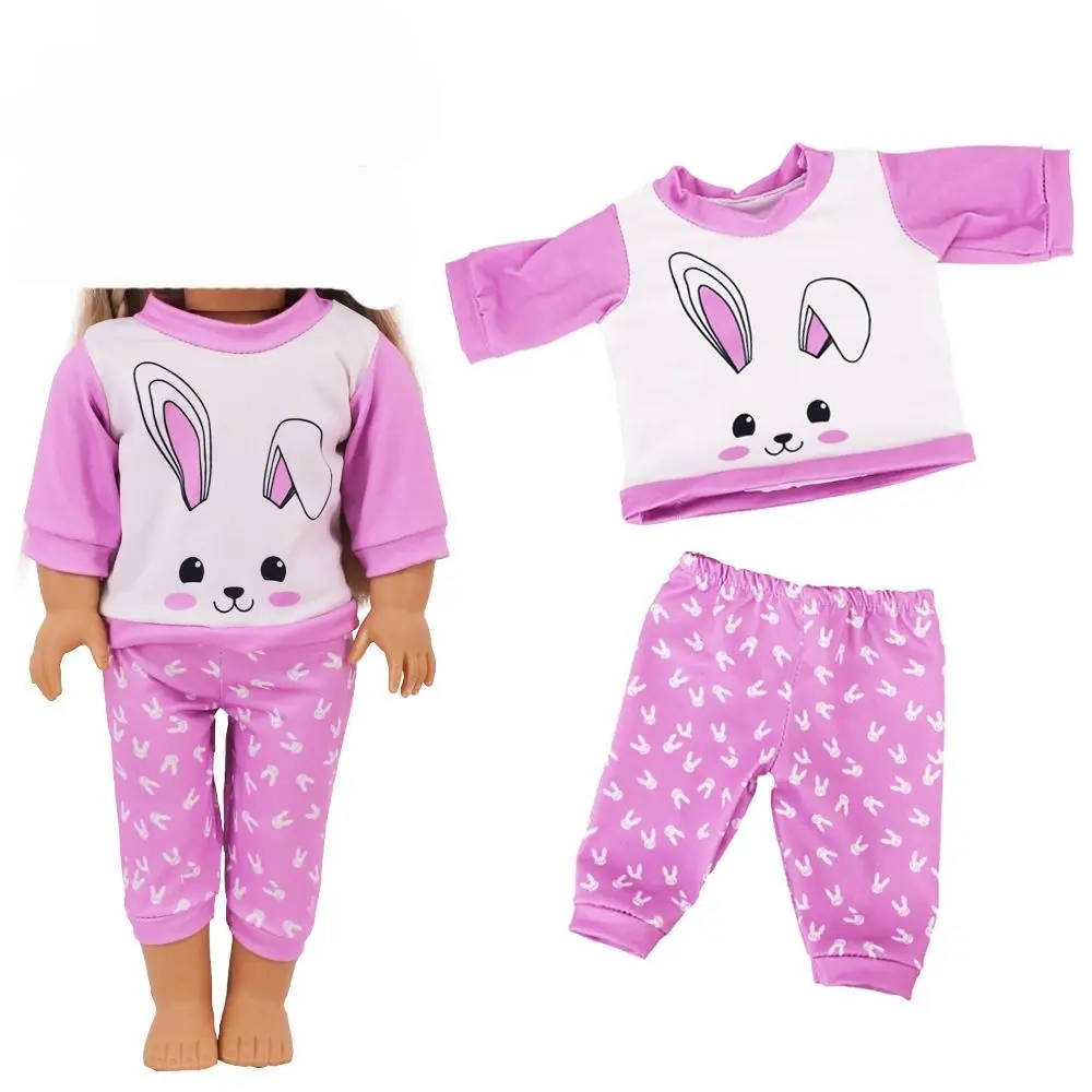 Fit 18Inch/43cm Speelhuis Poppenhuis Accessoires T-shirt Broek Poppenkleertjes Onderjurk Jarretel Broek