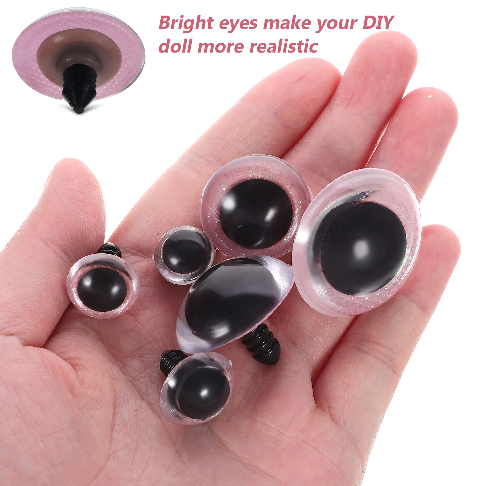 

Large Quantity Plastic Replacement Eyes for DIY Stuffed Animal Accessories 12Mm 10Mm Artificial Safety Eye Crafts