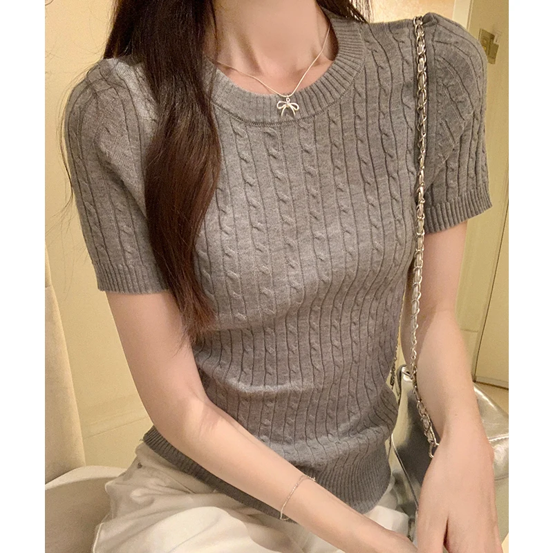 

Женская трикотажная футболка с высоким воротником и бретелями, летняя, тонкая, из полиэстера, для ношения под одеждой