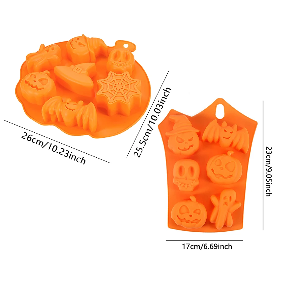 قوالب سلسلة الهالوين الكرتونية المصنوعة من السيليكون، قوالب كعكة صينية الخبز ذات درجة الحرارة العالية، أدوات الخبز.