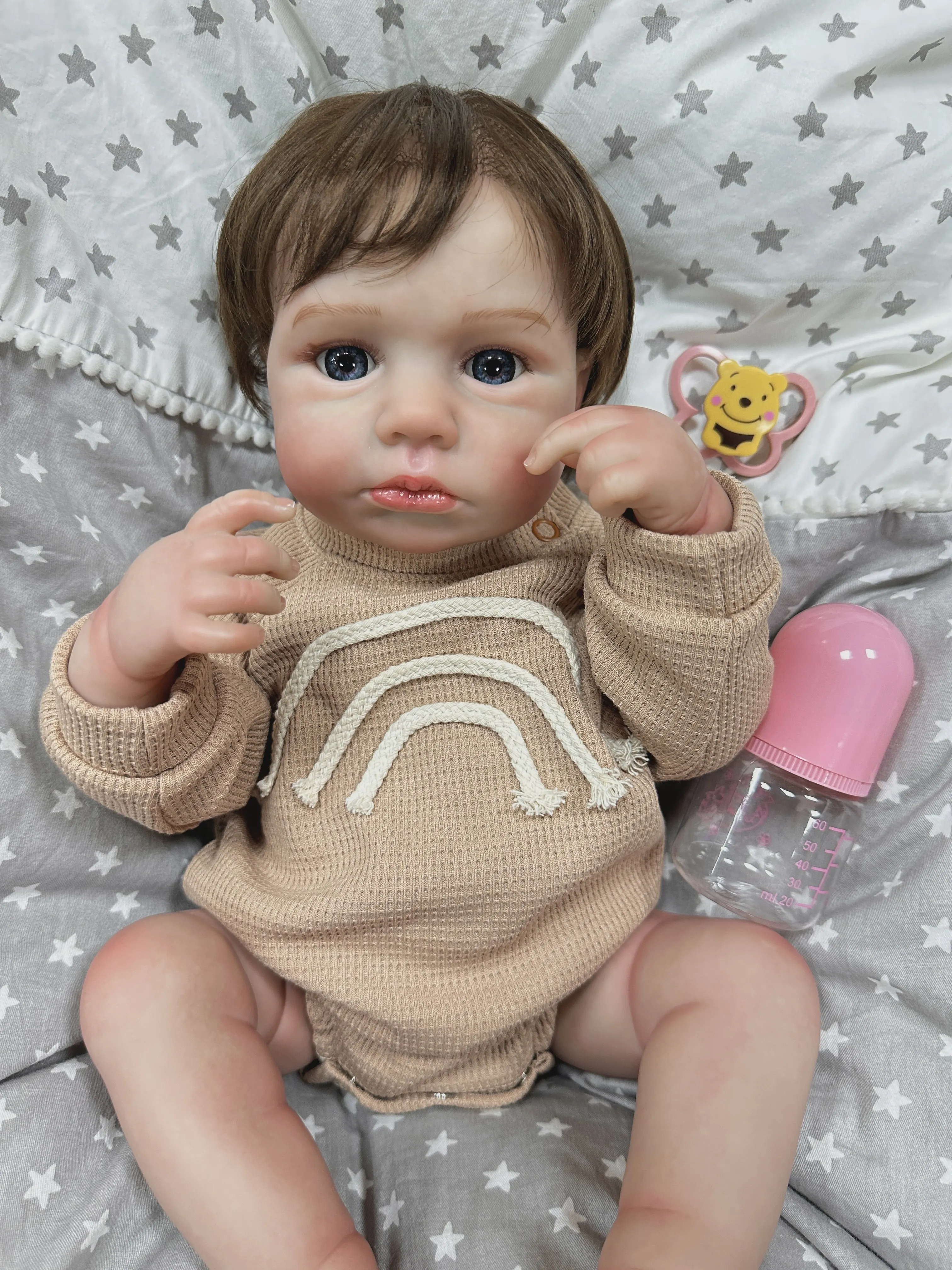 Cokela Giocattolo per bambini Reborn Baby Doll vivo corpo realistico bambino 50 cm morbido vinile realistico bambole rinate appena nate per le ragazze del ragazzo