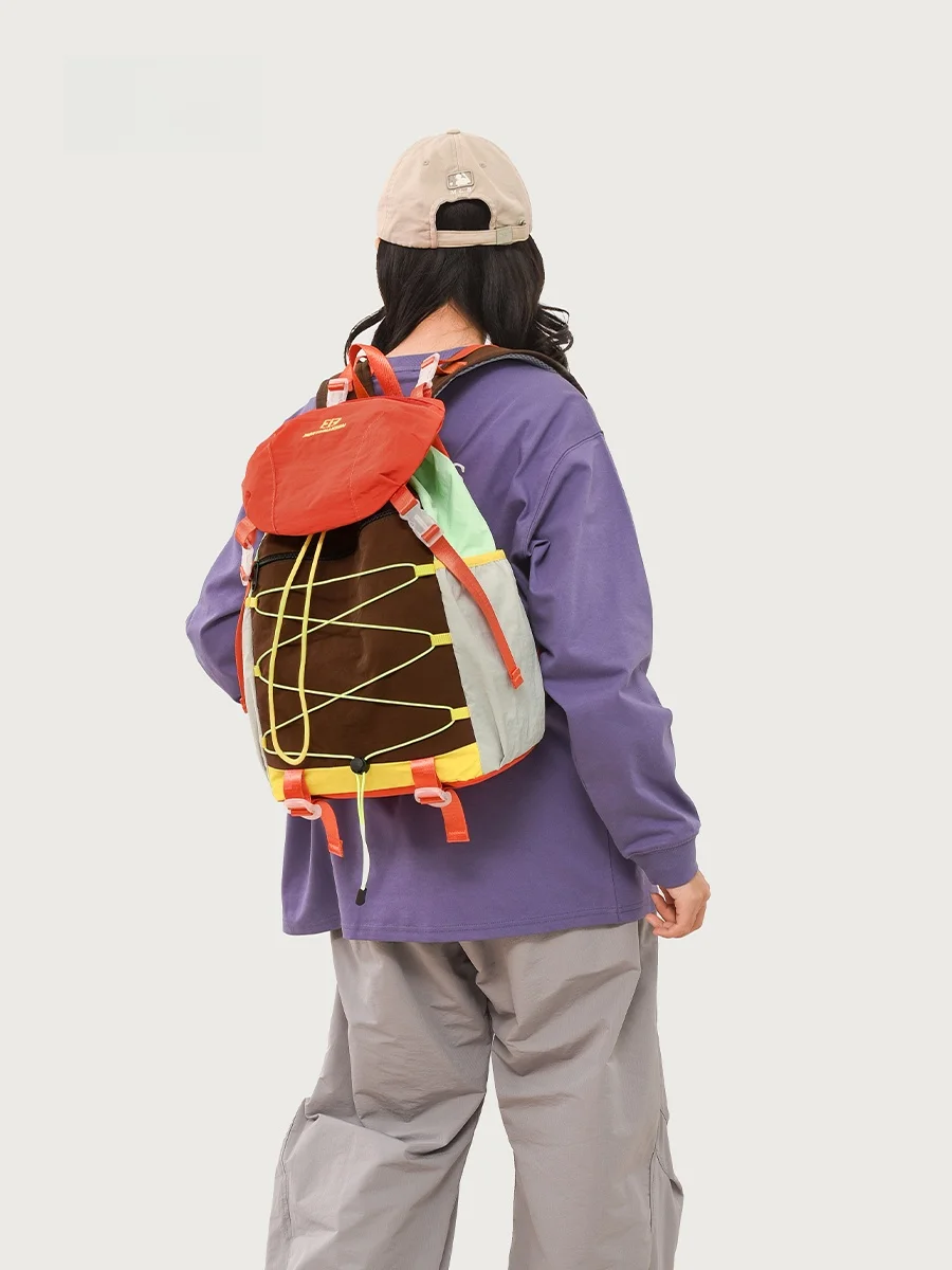 

Lightweight Sporty Dye-Block MGZ Outdoor Backpack Large Capacity Unisex Travel Hiking Bag with Computer Compartment And Inter...