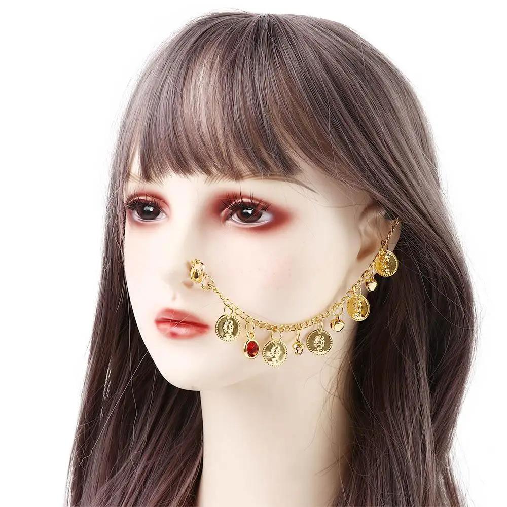 Pailletten Boheemse ketting Hoofdketting Armband Buikdanskostuums Hoofdaccessoires Diamanten haarband Prestatieaccessoires