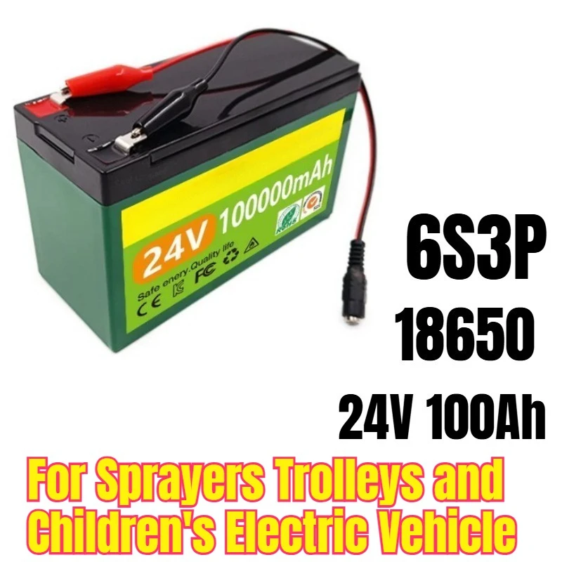 

24V 100Ah 6S3P 18650 Battery Pack for Sprayers Trolleys and Children's Electric Vehicle