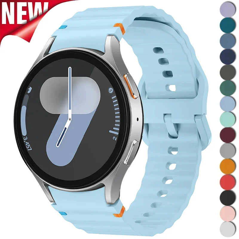 Oryginalny silikonowy pasek do Samsung Galaxy Watch 7 6 5 4 40 mm 44 mm 5Pro 45 mm Bransoleta do Galaxy Watch 4 6 Klasyczny pasek 43 mm 47 mm