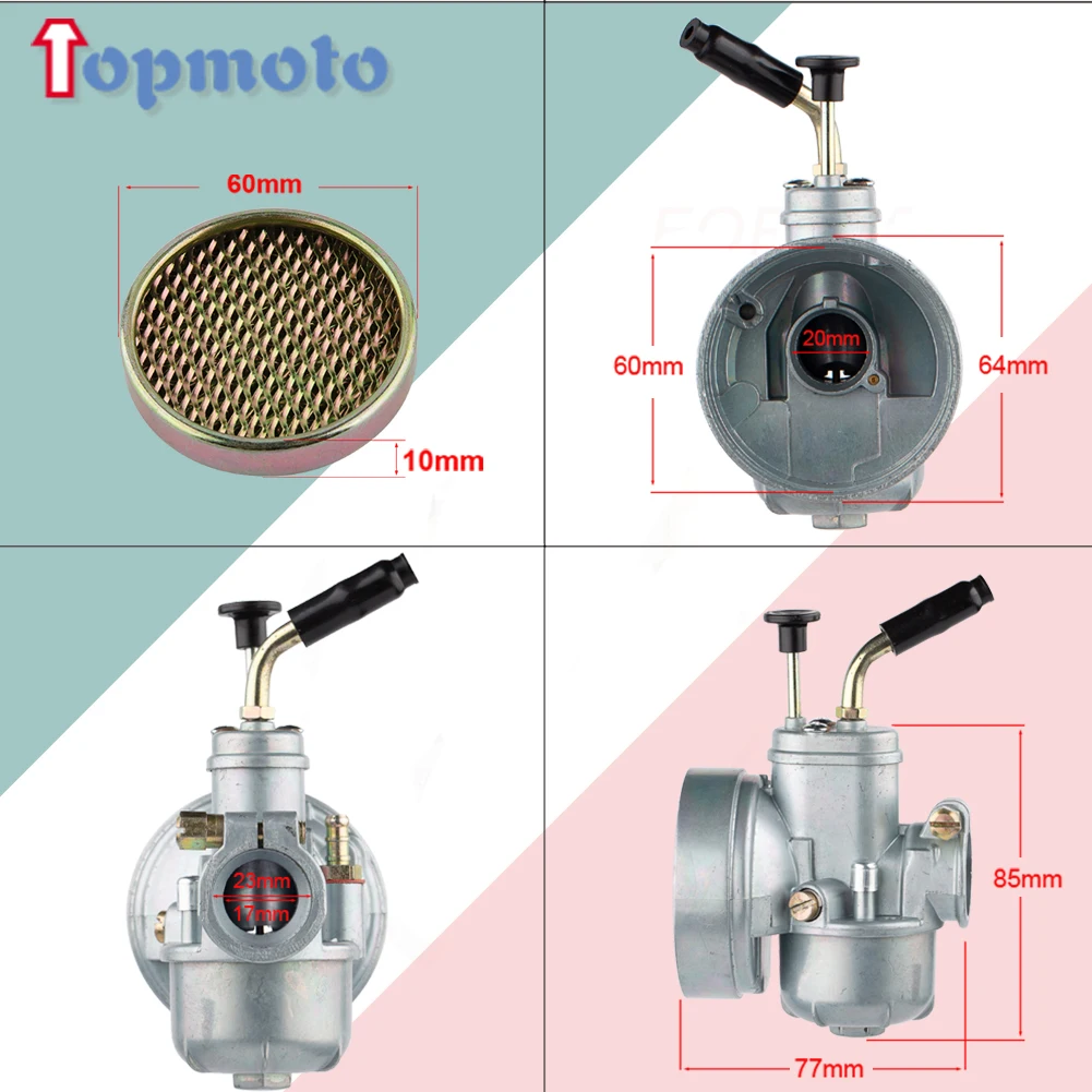 Карбюратор для мотоцикла, воздушный фильтр для PUCH 17 Bing Dax, замена карбюратора 17 мм, для мопеда, байка PUCH 17 мм