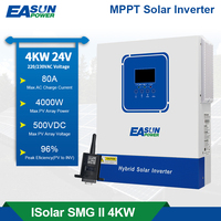 EASUN Hybrid Solar Inverter 4KW 3.2KW 2KW Pure Sine Inverter 24V 12V Dropshipping Solar Inverter Charger power bank Inversor