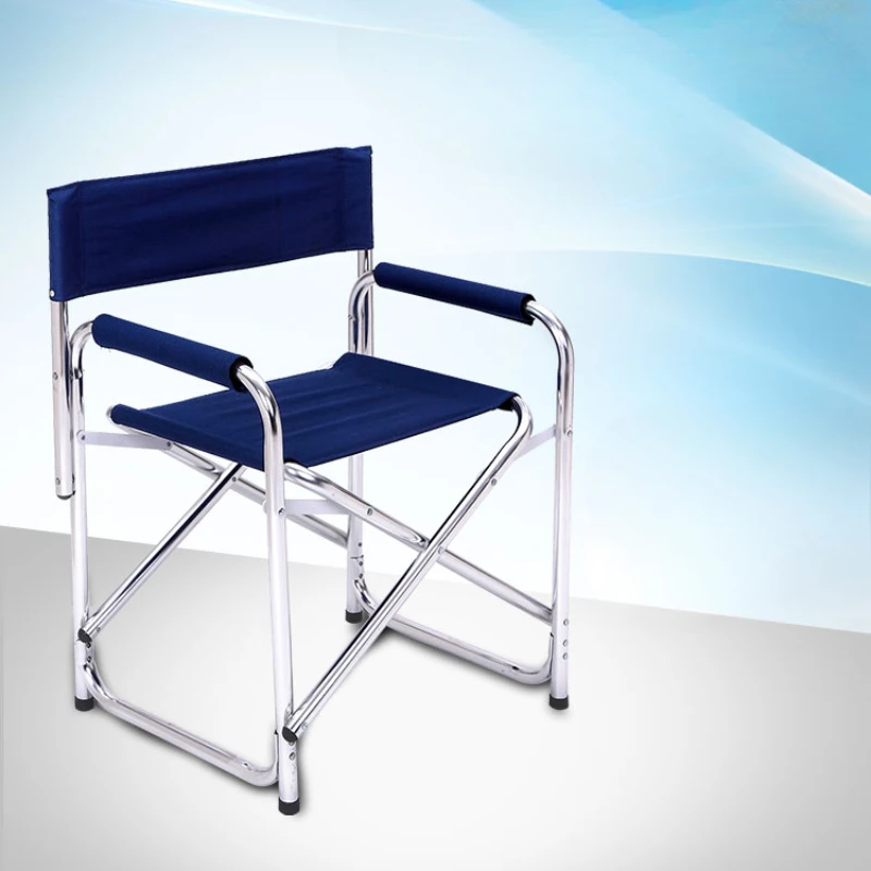 

Aluminum Alloy Director’s Chair with Side Table, Portable Folding Fishing Stool, Relaxing Laptop Desk, Outdoor Picnic Gear