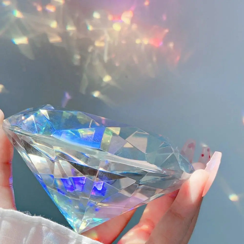 

80mm Transparent Manicure Tool Hand Model Glass Diamond Nail Crystal Display Photography Props Nail Display Stand
