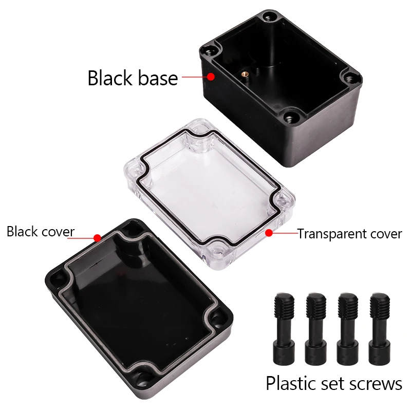 AG-type Black Waterproof Plastic Enclosure Box Electronic ip67 Electrical Project Box ABS Outdoor Junction Box Housing