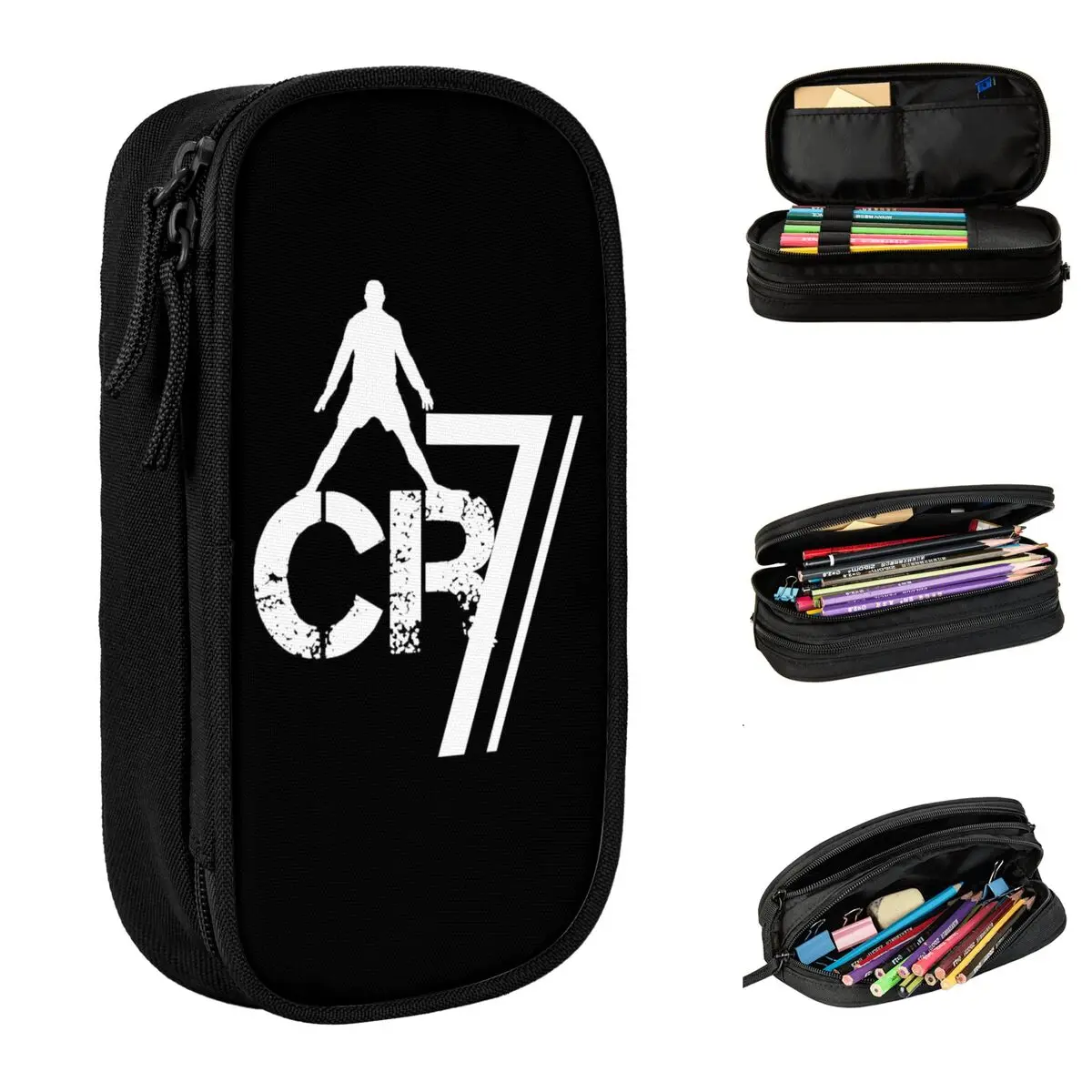 

Cr7 Football Soccer Cristianos Merch Pen Box Large-capacity For School Cr7 Pencil Box Perfect Gifts