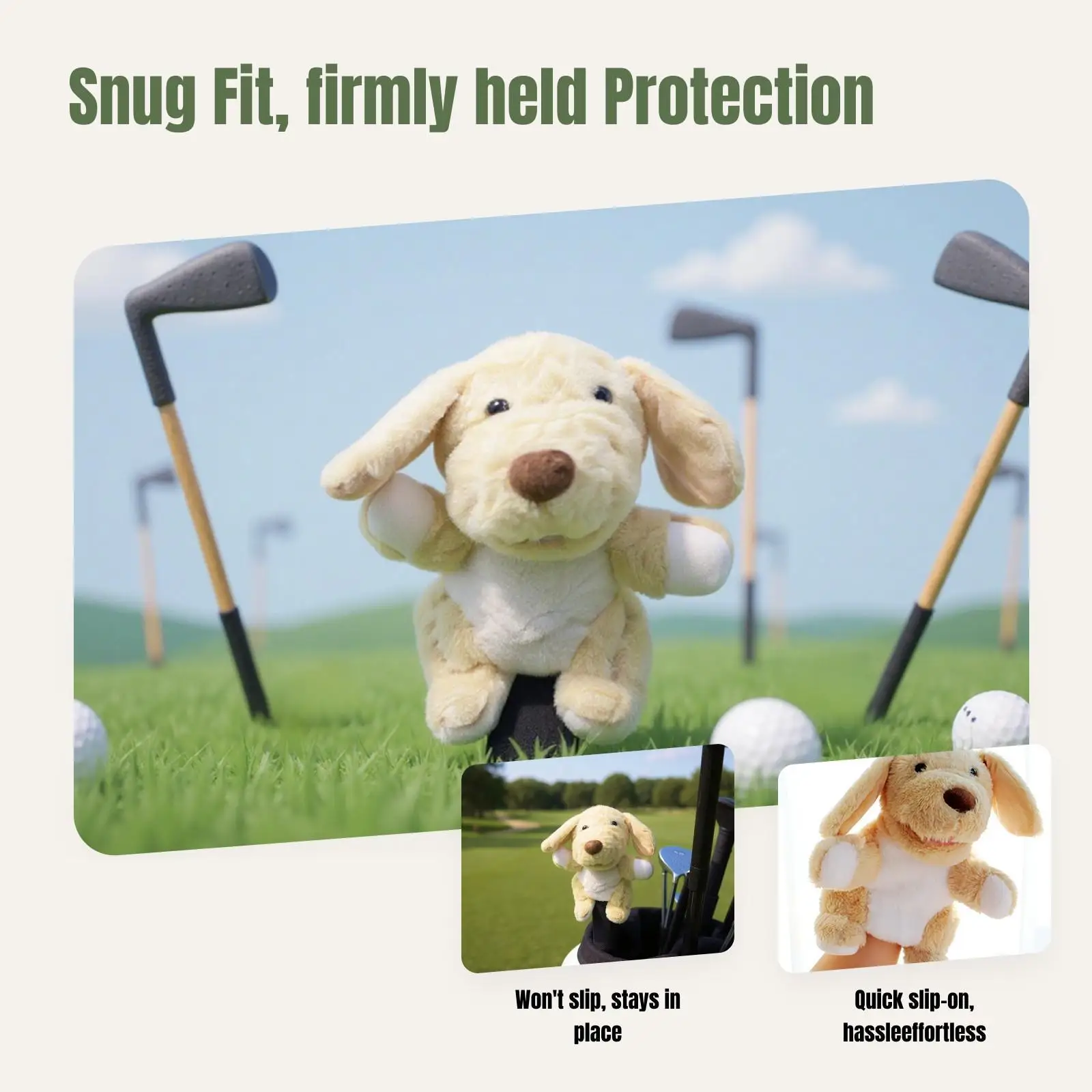 Golf Head Cover Fairway Wood Protector Soft Polyester Knitted Guard Easy on Off for Club Care and Travel