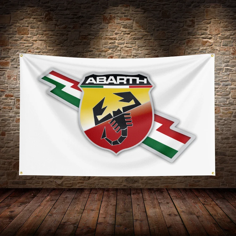 3x5 FT Abarths Flag Polyester Printed Cars Banner Flags for Garage Decor