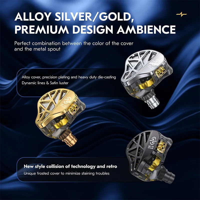 سماعات CCZ MC04 HIFI كابل OFC مطلي بالفضة DD & BA بتقنية هجينة ريترو يلتقي ترقية التصميم الحديث