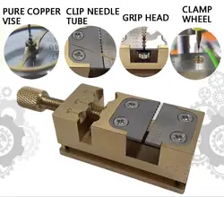 watch repair desktop fixed seat Pointer Tube Clamp Manual vise Copper Watch Repair Tool