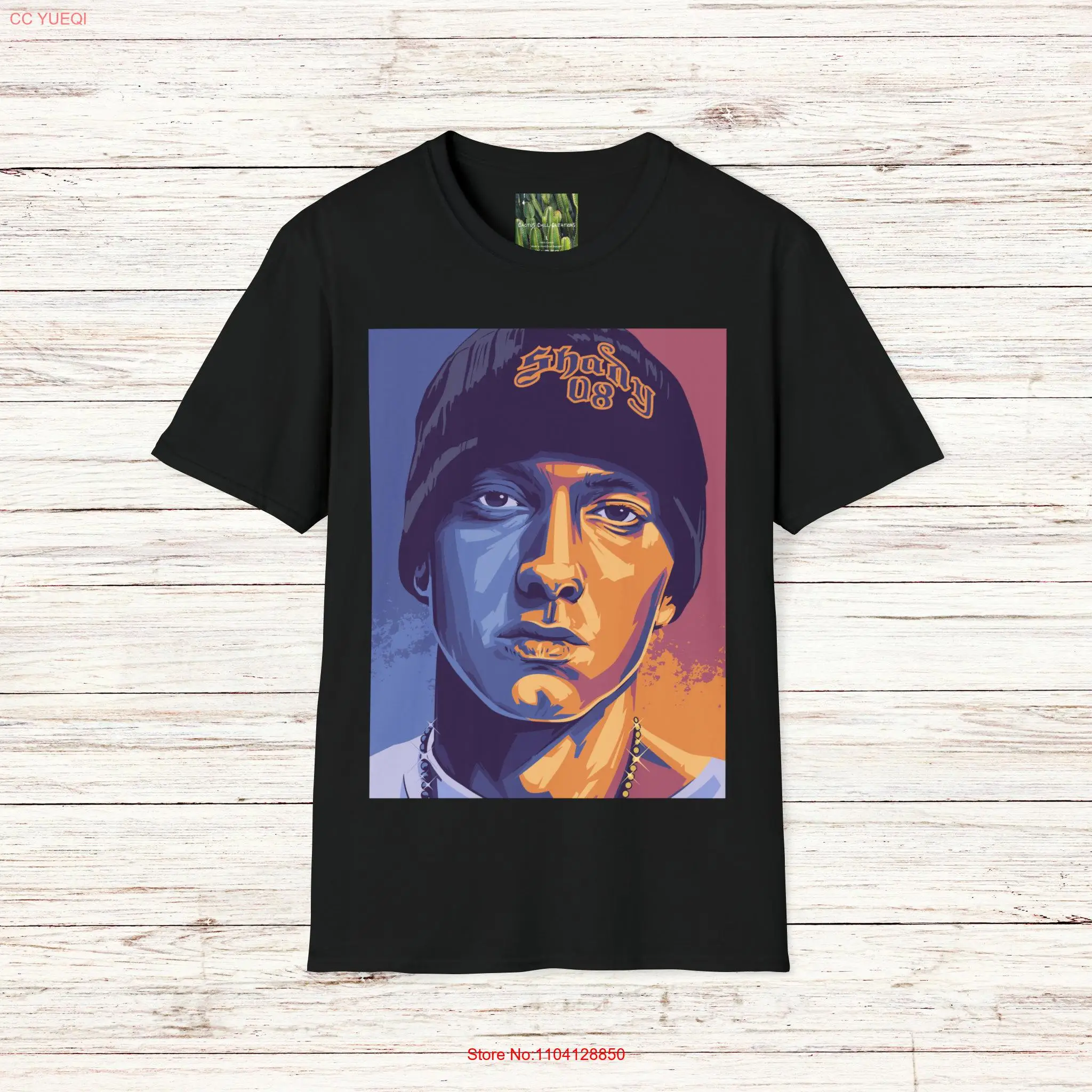 Eminem T Shirt Slim Shady 90s Hip Hop Rap Old School Music Cartoon long or short sleeves