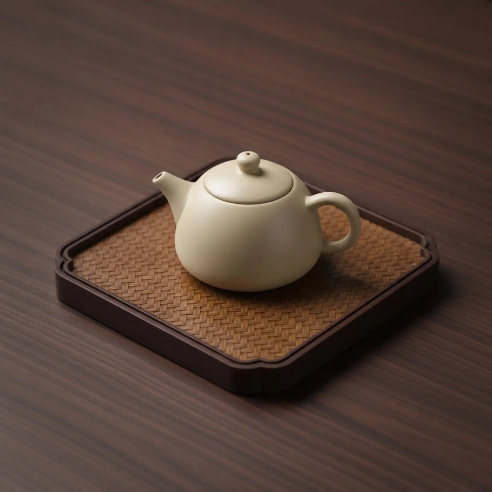 Natural Wooden Bamboo Tray Decorative Tea Serving Board for Casual and Formal Tables