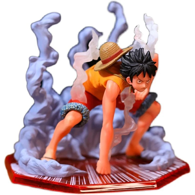 

NEW HOT Anime One Piece Figure Second Gear Luffy Super Pitched Battle Scene PVC Doll Collection Desk Ornament Model Toys Gift